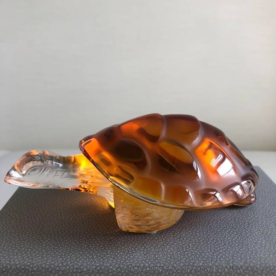 Amazon.co.jp: LALIQUE ラリック タートル 亀 アンバー 置物